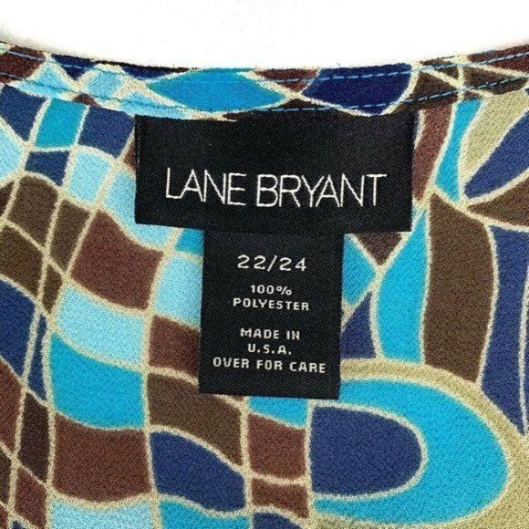 Lane Bryant Abstract Surplice Neck Wrap Bloluse - Picture 10 of 10
